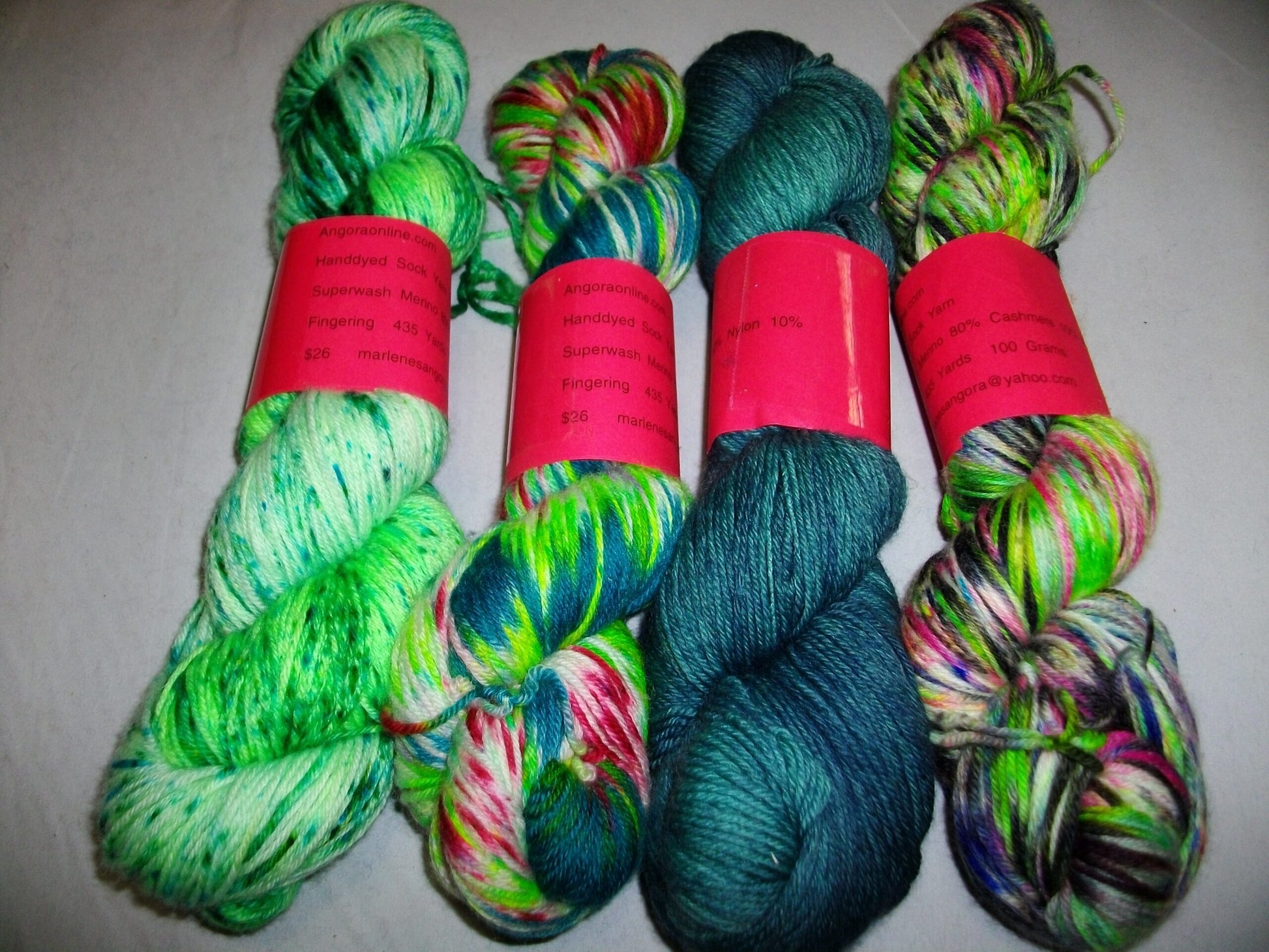 Handdyed Super Wash Merino Cashmere & Nylon Yarn, 435 Yd image 1