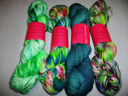 Handdyed Super Wash Merino Cashmere & Nylon Yarn, 435 Yd image 1