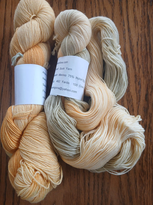 Hand Dyed Variegated Merino Yarn | Fingering Weight Super wash Yellow Skein for Knitting & Crochet image 0
