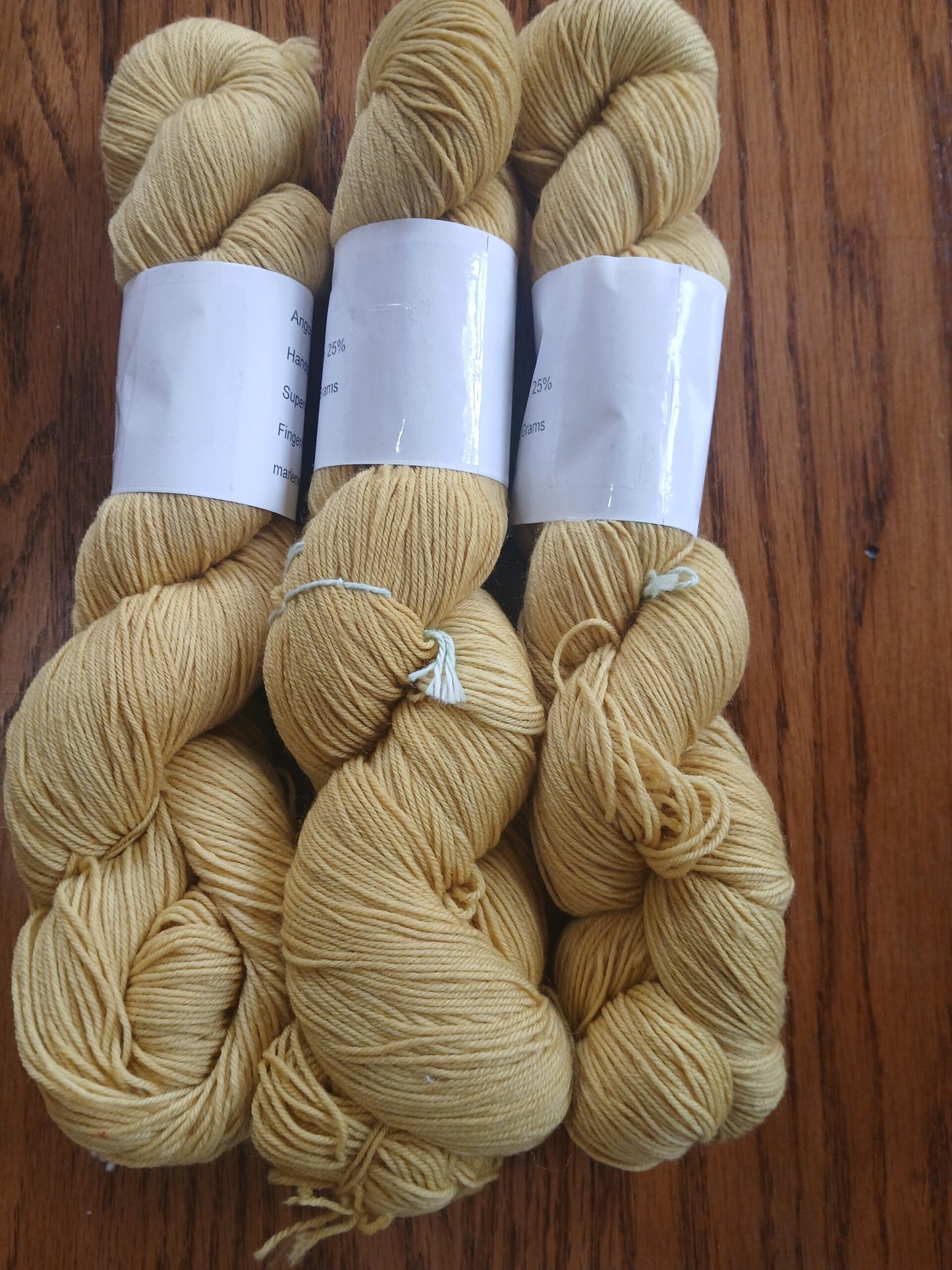Hand Dyed Sock Yarn | Fingering, Super wash Mustard Yellow Skein for Knitting & Crochet image 3