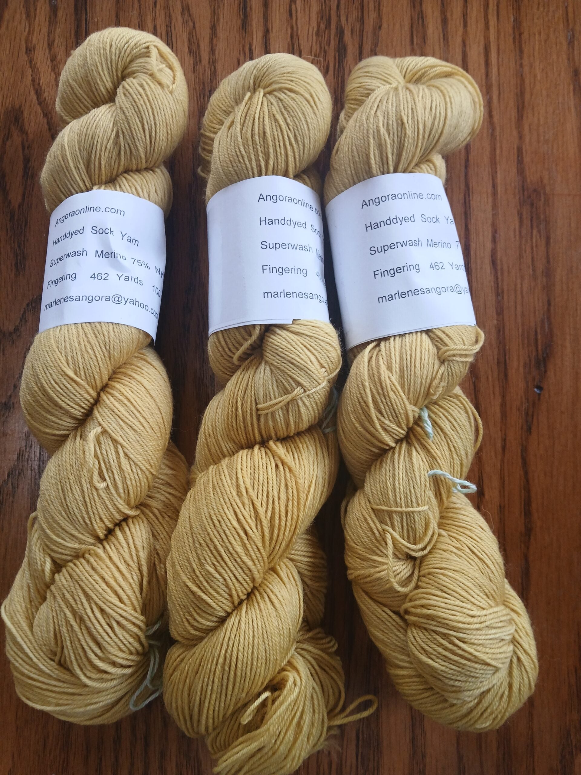 Hand Dyed Sock Yarn | Fingering, Super wash Mustard Yellow Skein for Knitting & Crochet image 1