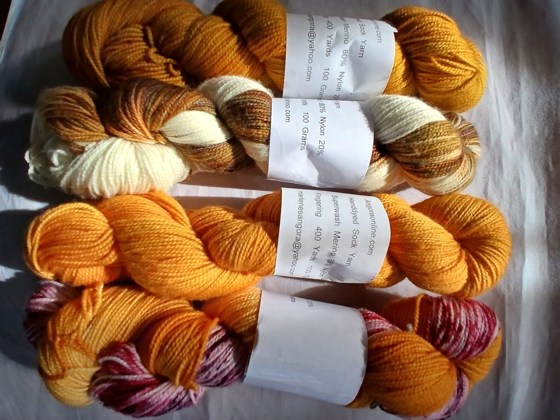 Hand dyed Variegated Merino Nylon Yarn, Fingering Wt. Yarn image 1