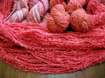 Handspun Handdyed Angora/ Merino Yarn worsted to Bulky image 1