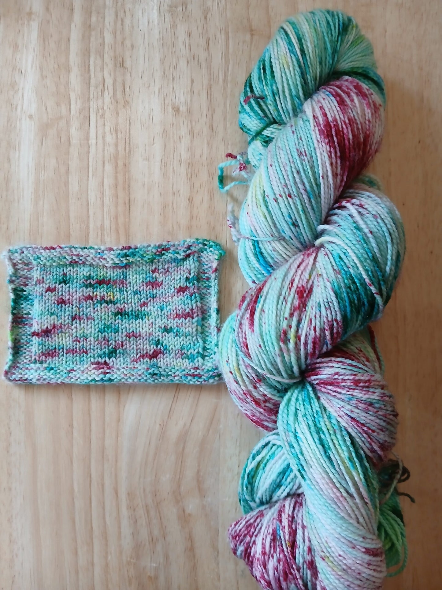 Hand dyed Variegated Merino Nylon Yarn, Fingering/ Sock Yarn, Victorian Christmas image 1