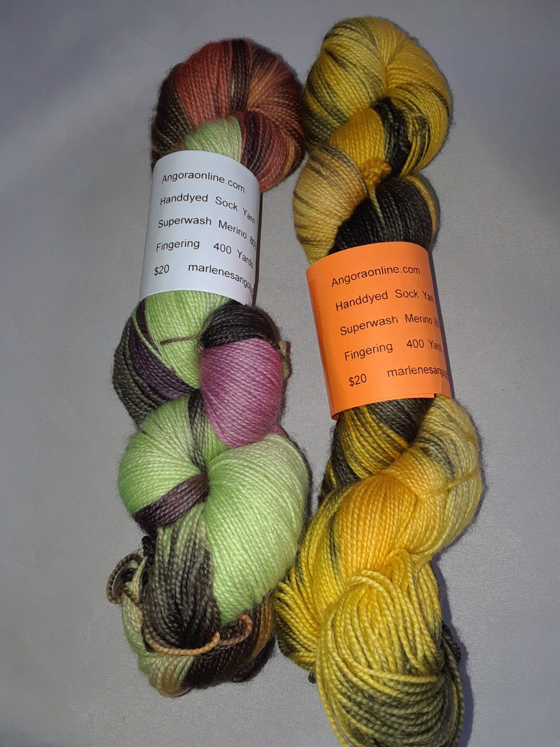 Hand dyed Super Wash 80% Merino & 20% Nylon Yarn image 1