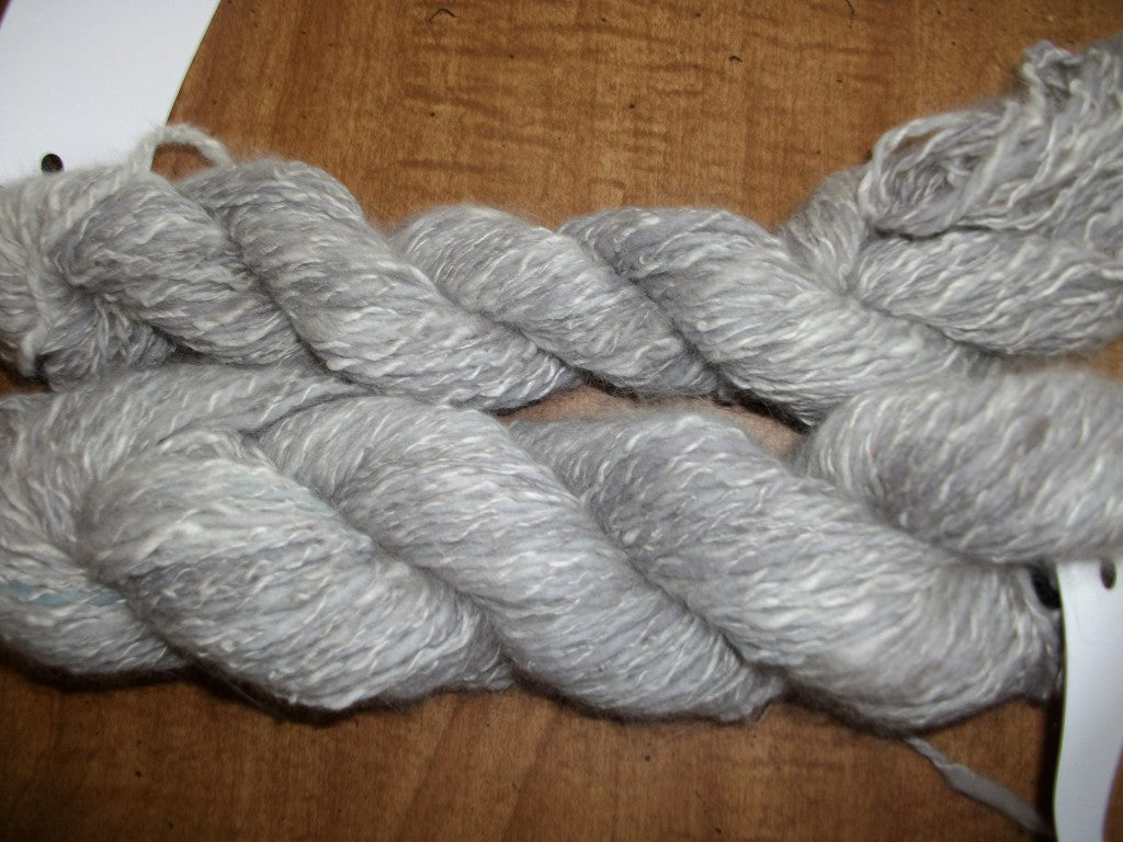 Handspun 100% Angora Rabbit Yarn, 50 Yd Worsted Natural Angora Yarn Free pattern image 1