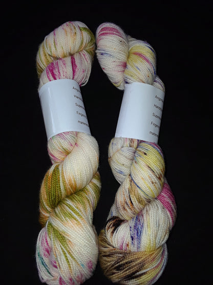 Hand dyed Yarn, Super Speckled Merino Nylon Yarn, Sock Fingering Weight Yarn image 1