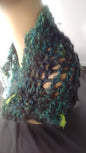 Emerald Angora Merino Cowl, Infinity Scarf Wearable Art image 0