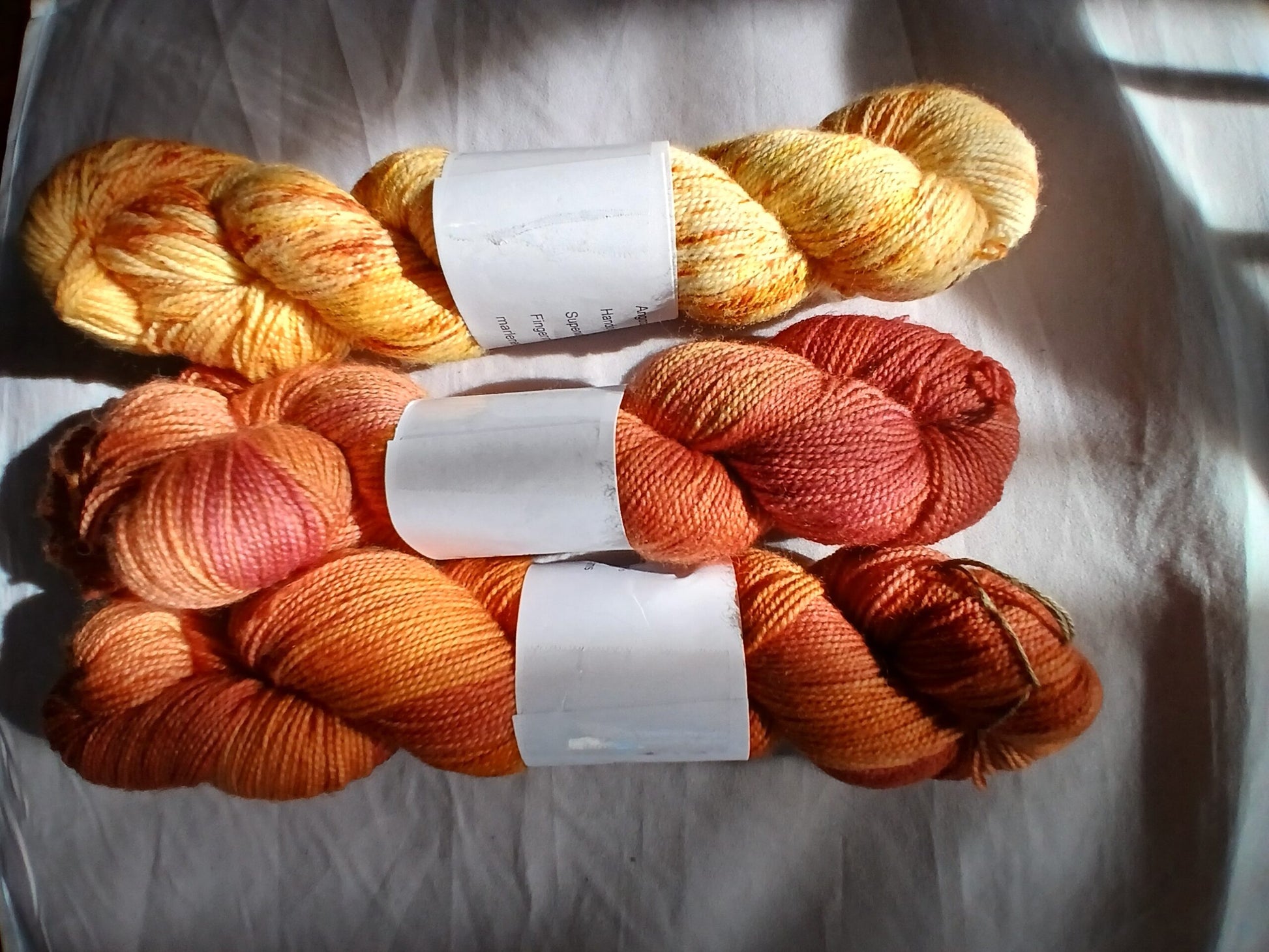 Hand Dyed Variegated Fall Yarn, Fingering/ Sock SW Merino Yarn image 1