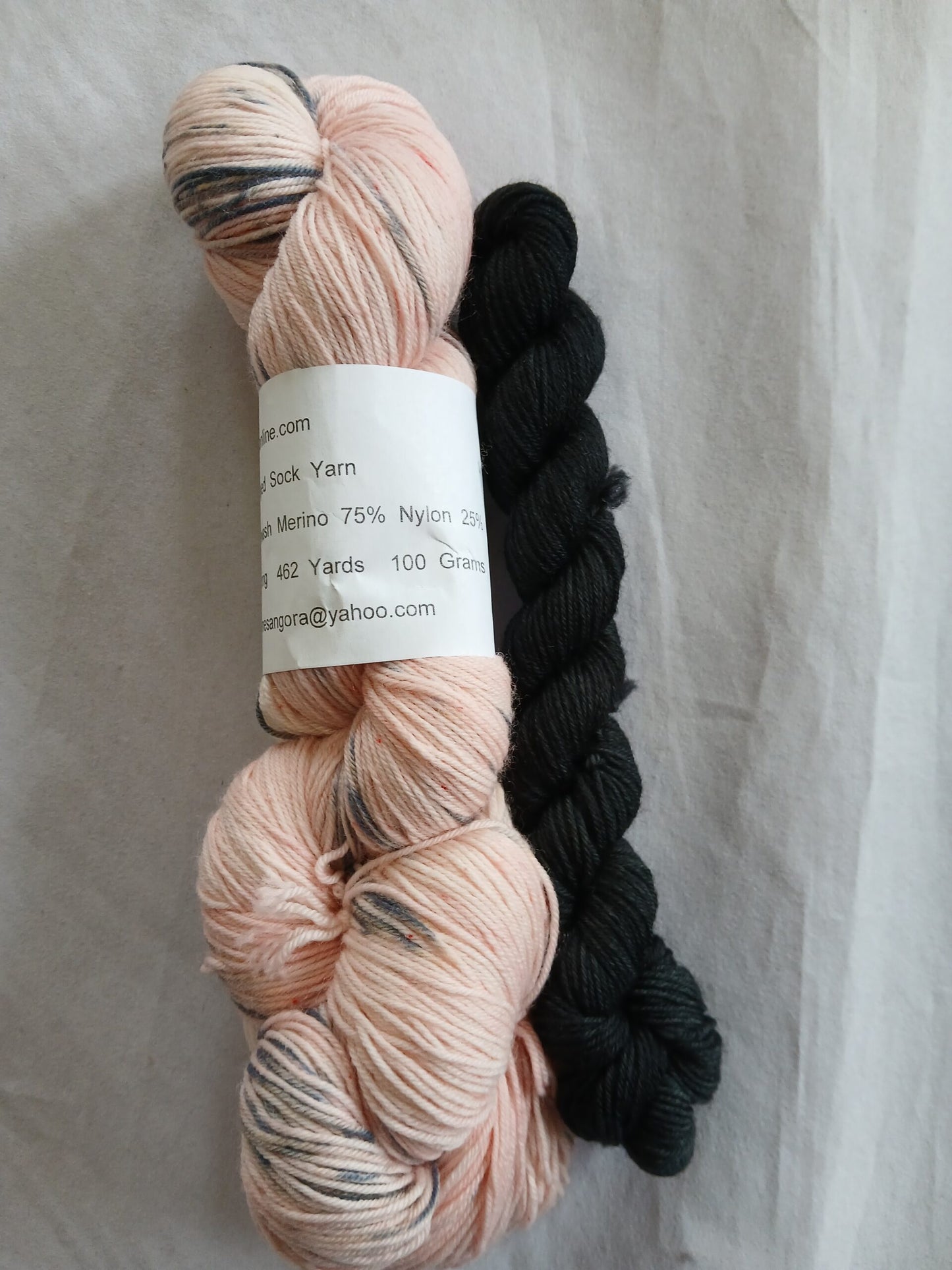 Hand Dyed Sock Yarn Set, Hand Painted, Superwash Merino Nylon Fingering Weight 100g & 20g mini image 2