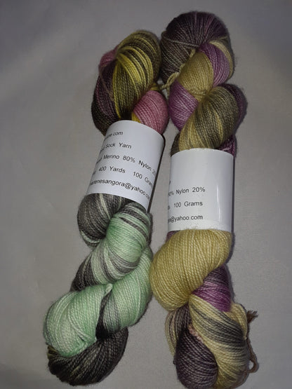 Hand dyed Yarn Super Speckled Yarn Merino Nylon Yarn fingering image 0
