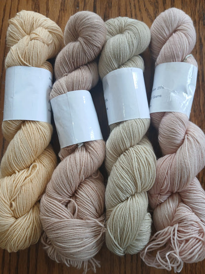 Hand dyed Yarn, Soft Muted Colors Yarn, Sock/ Fingering Yarn image 2