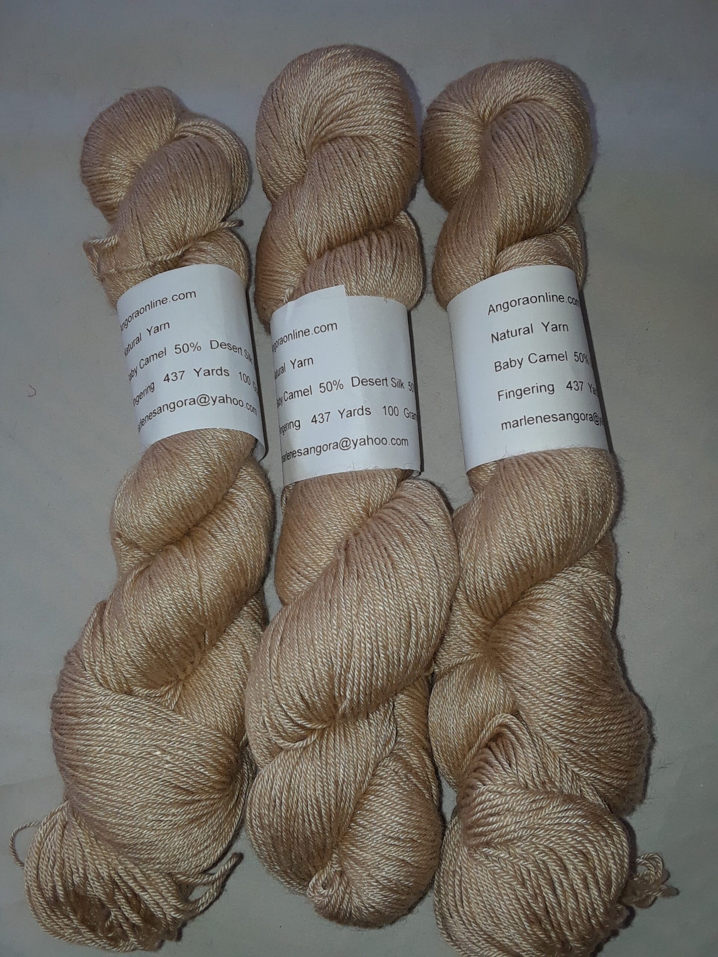 Natural Color Baby Camel & Desert Silk Yarn, Fingering Wt. image 0