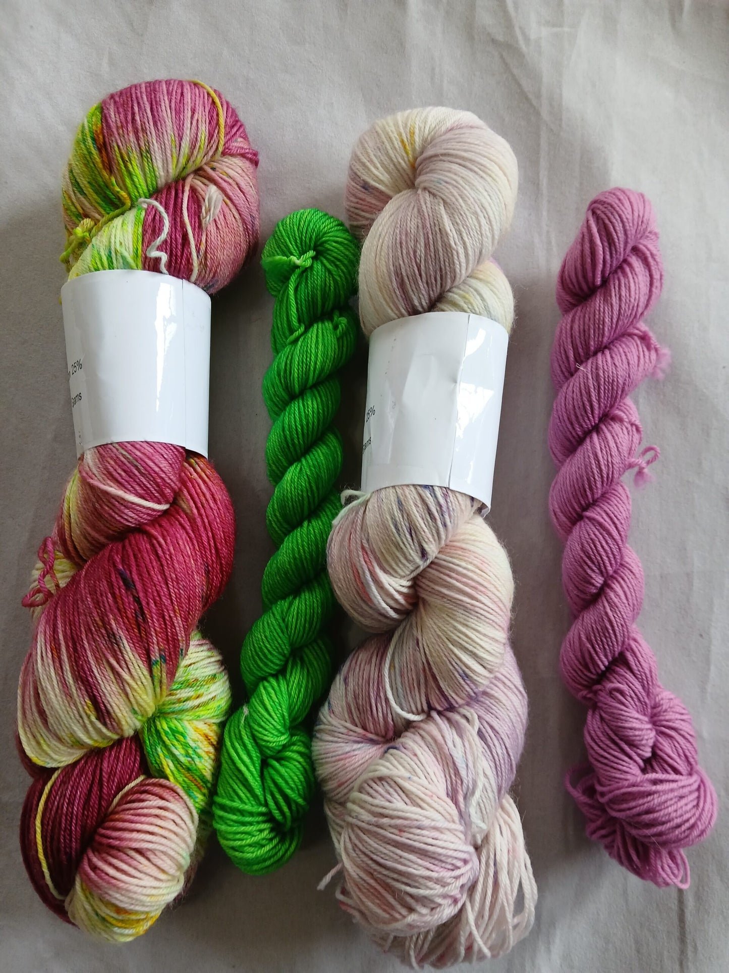 Hand Dyed Sock Yarn Set, Hand Painted, Superwash Merino Nylon Fingering Weight 100g & 20g mini image 1