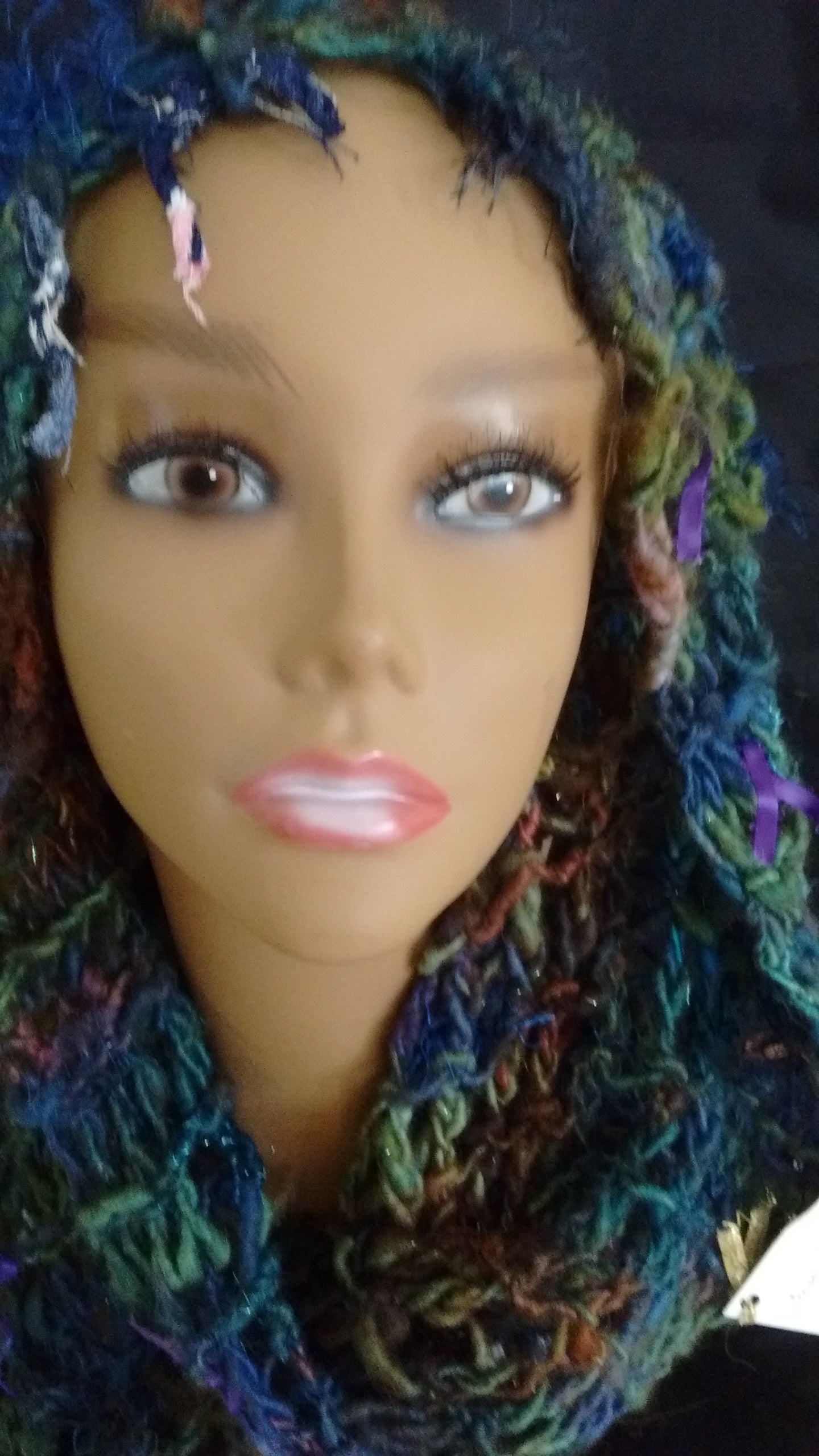 Angora & Merino Cowl Infinity Scarf Wearable Art image 1