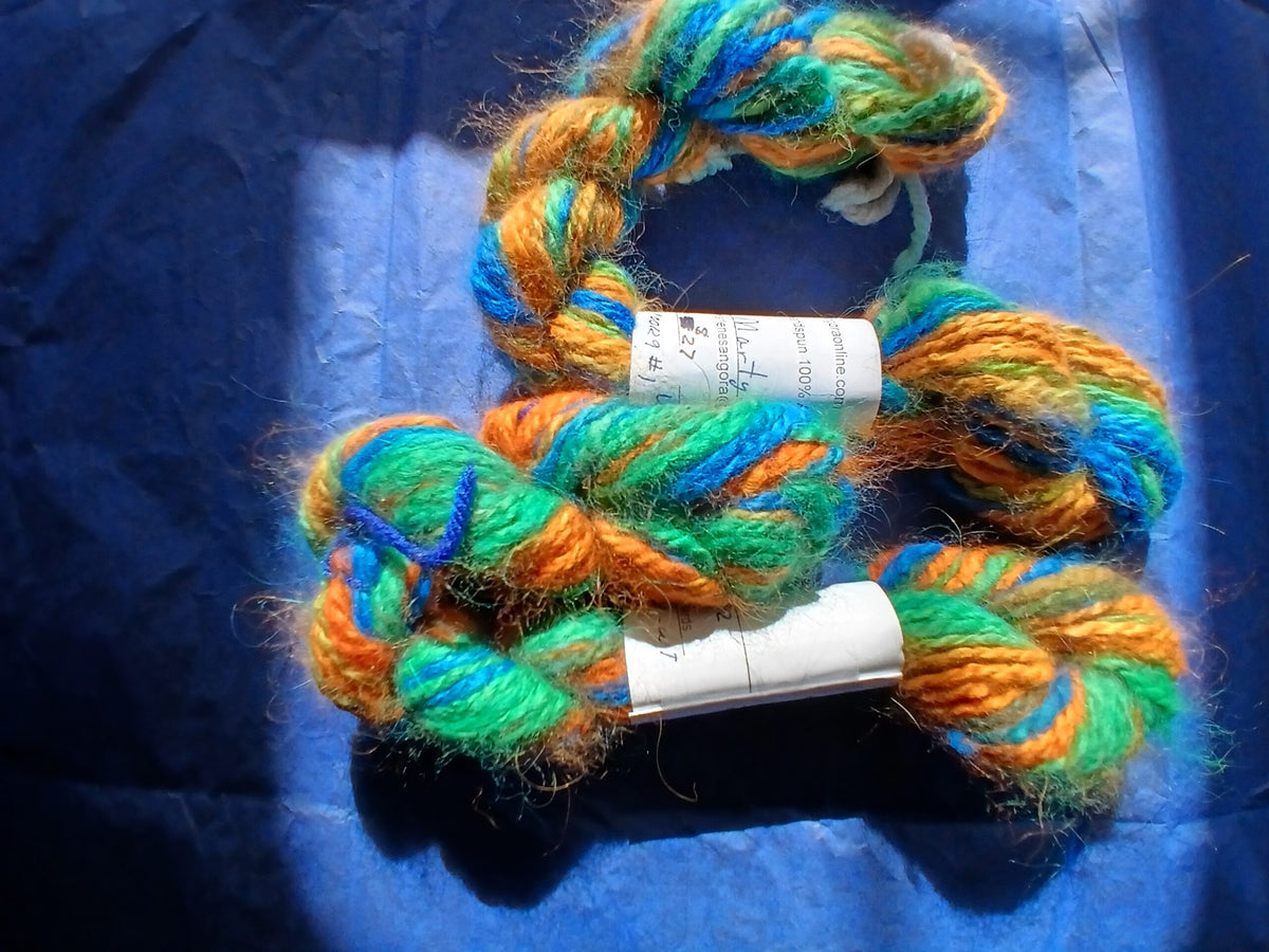 Handspun Hand Dyed 100% Angora Rabbit Yarn Free pattern image 3
