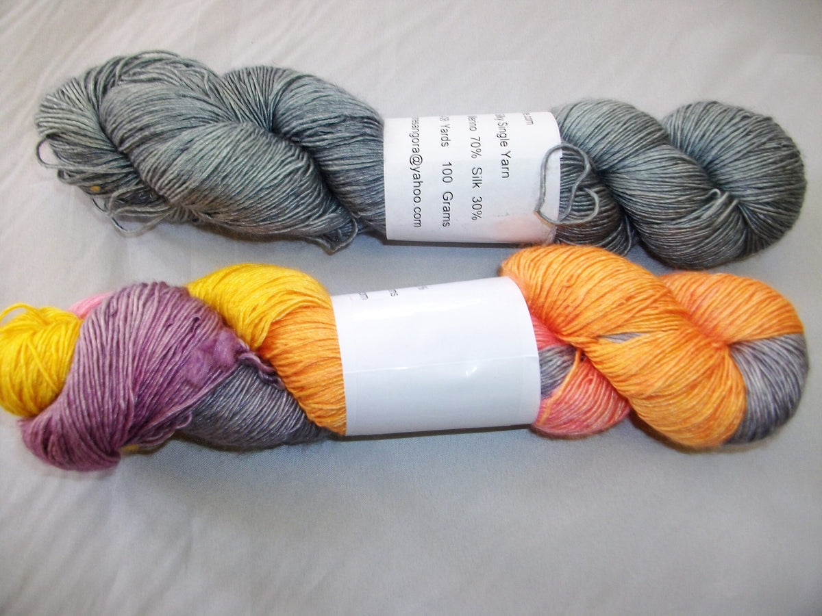 Hand Dyed 70% Merino 30% Silk Yarn, 438 Yd 100g image 2