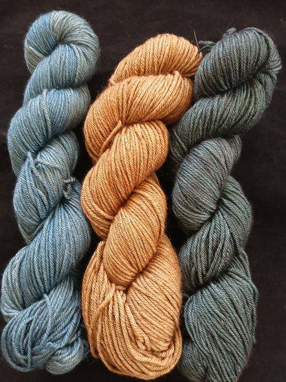 Hand Dyed Merino Silk Yak Yarn, D.K. Wt. image 0