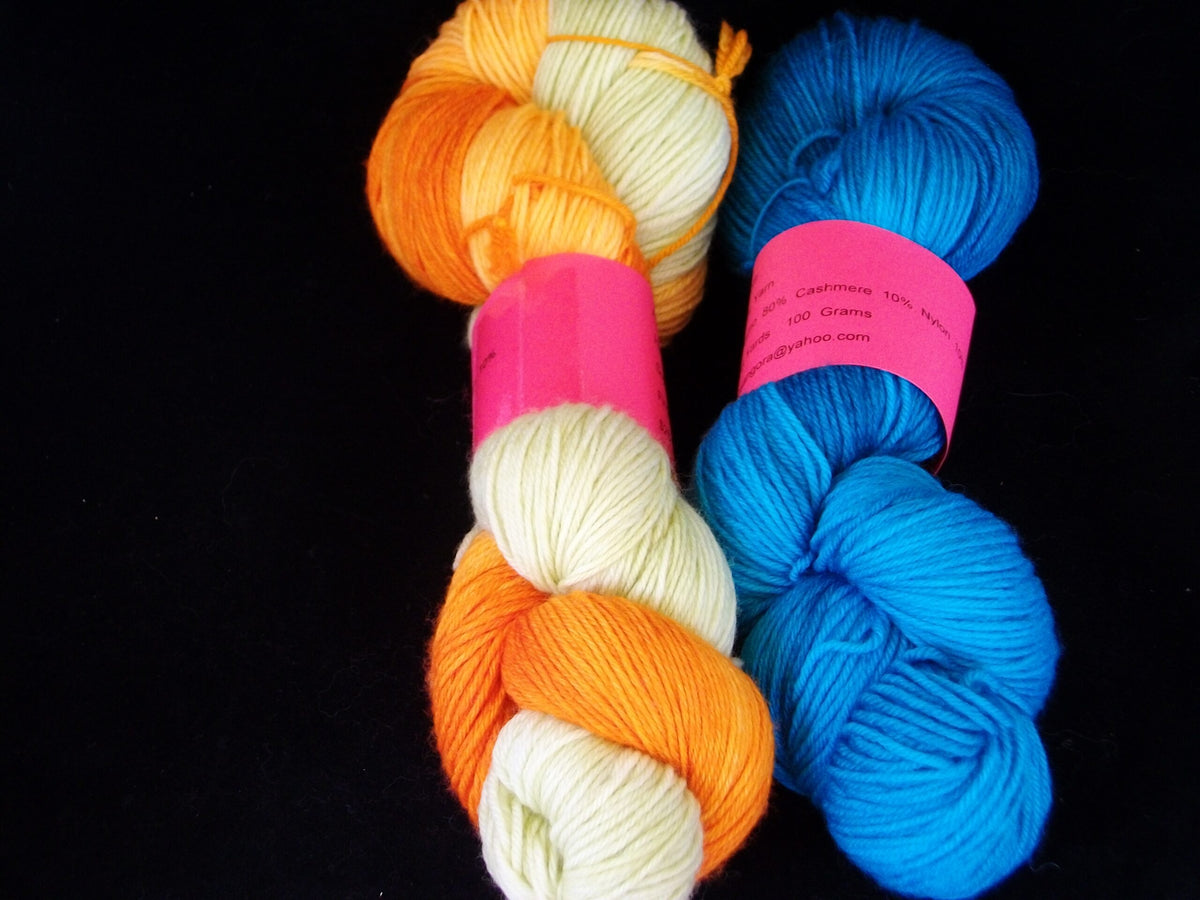 Hand dyed MCN Yarn, SW Merino Cashmere Nylon Yarn, Fingering image 1