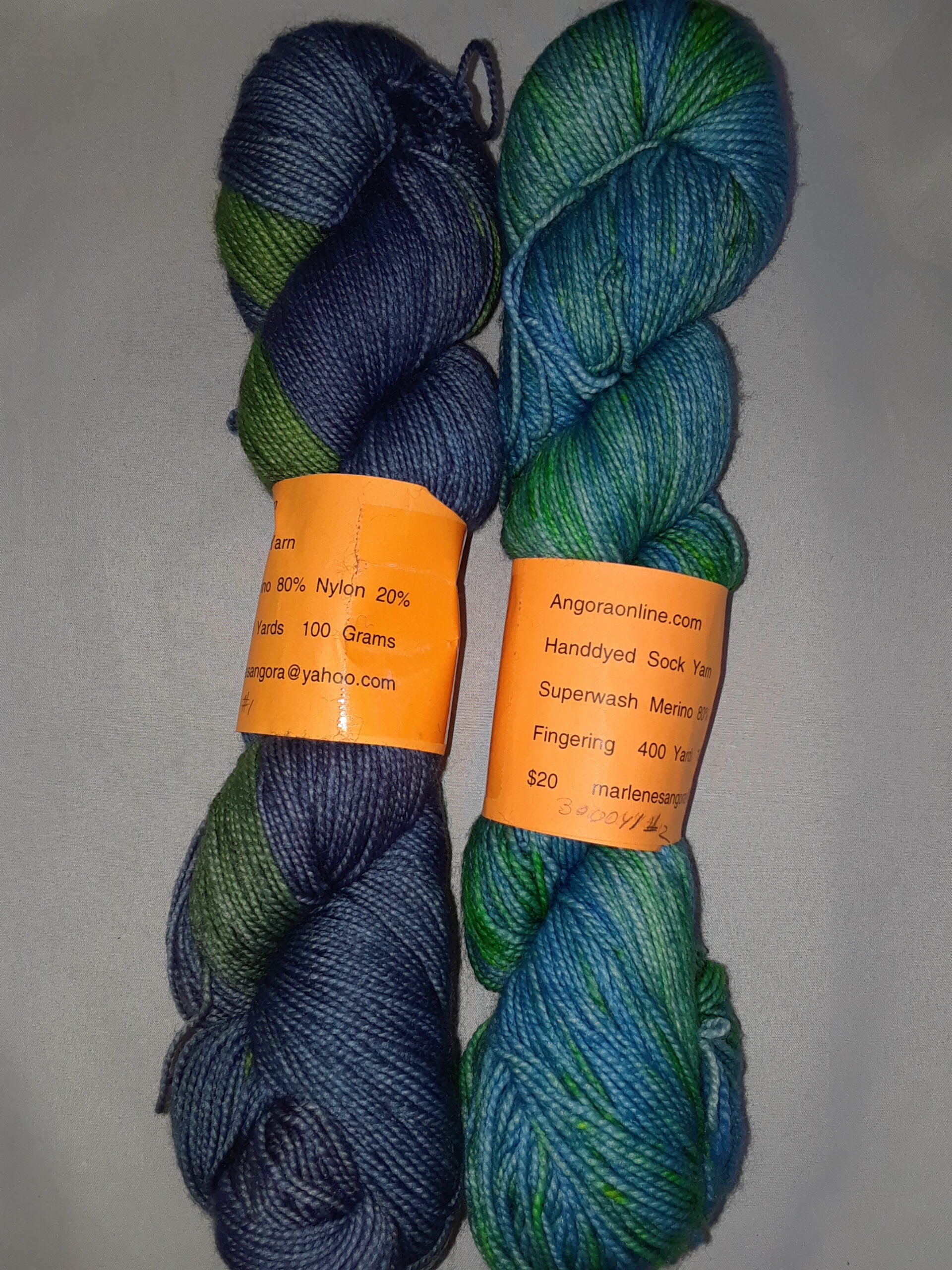 Hand dyed SW Merino & Nylon Yarn, 400 Yd image 0