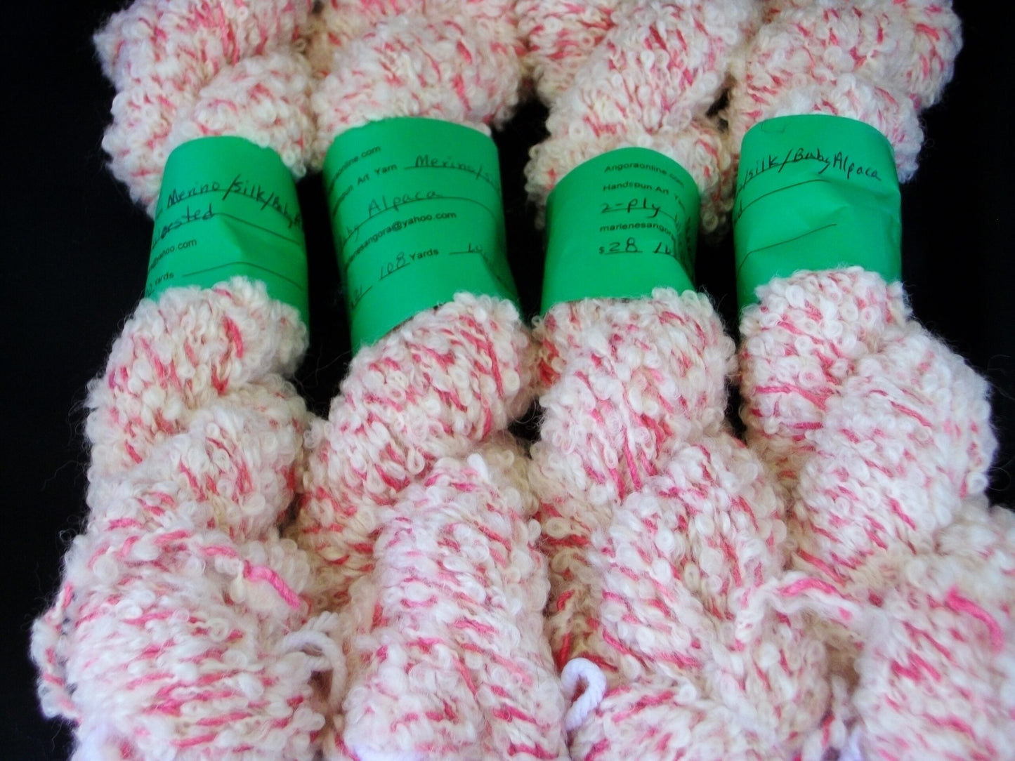 Handspun Handdyed Merino/ Baby Alpaca/ Bamboo/ Silk  Yarn, Worsted image 1