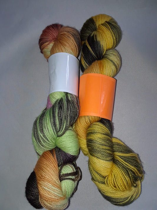 Hand dyed Super Wash 80% Merino & 20% Nylon Yarn image 0