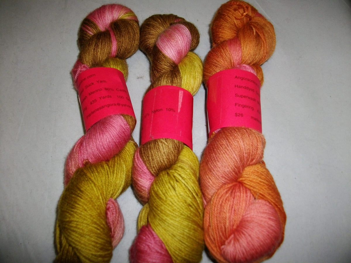 Hand Dyed MCN, Fingering Sock Yarn, Superwash, Hand dyed Merino Cashmere Yarn image 2