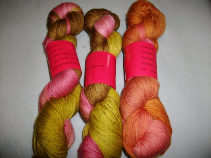 Hand Dyed MCN, Fingering Sock Yarn, Superwash, Hand dyed Merino Cashmere Yarn image 2