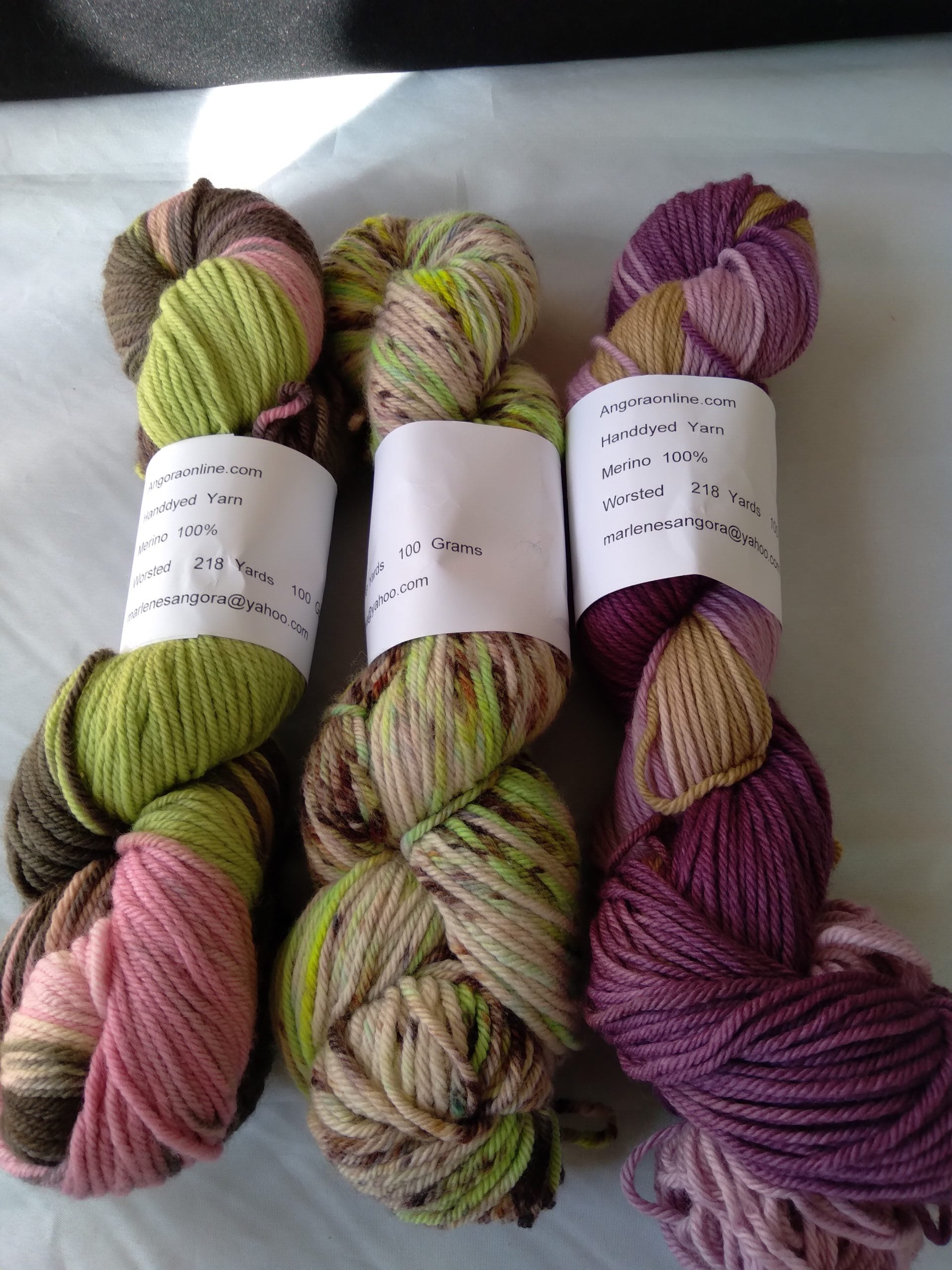 Hand Dyed SW Merino Yarn, Worsted, 218 yd. image 1
