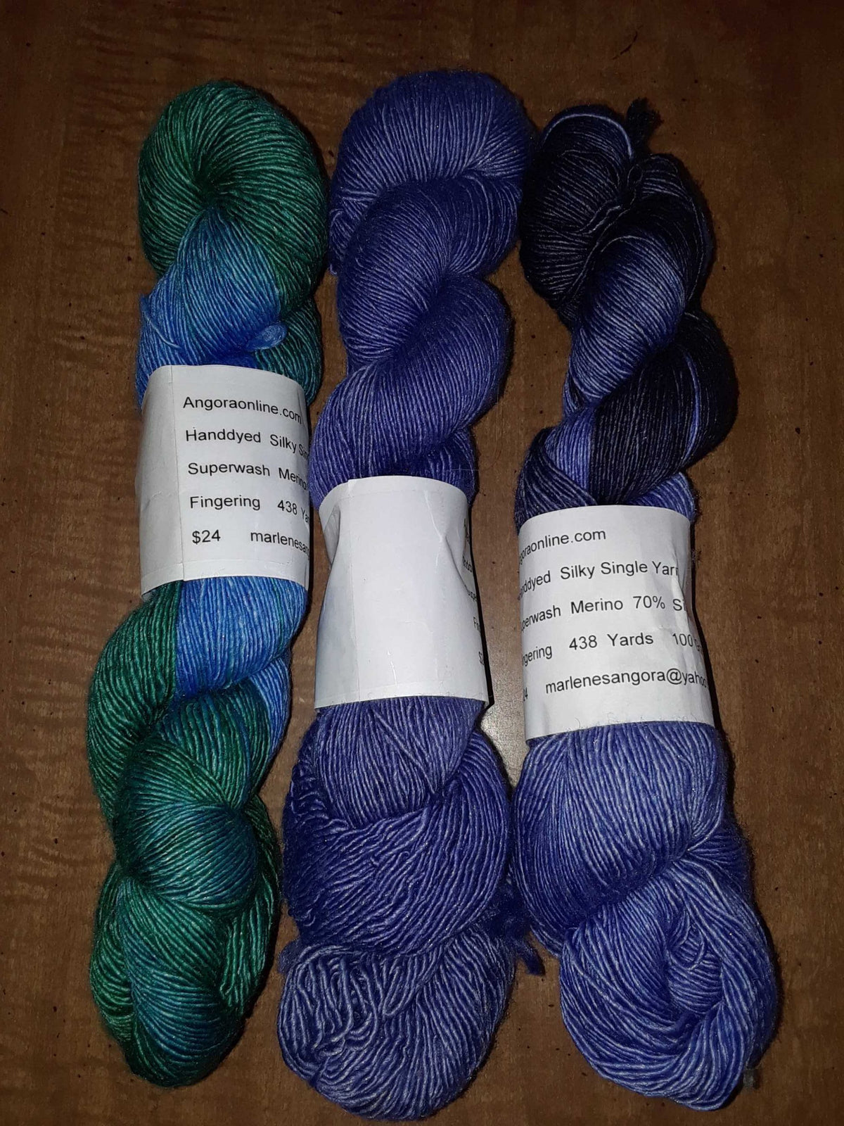 Hand Dyed 70% Merino 30% Silk Yarn, 438 Yd 100g image 1