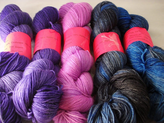 Hand Dyed MCN, Fingering Sock Yarn, Superwash, Hand dyed Merino Cashmere, Indie Dyer image 0