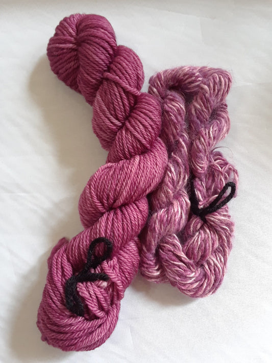 Angora Rim Hat Kit Knitted Mauve Pink Hat Kit image 0