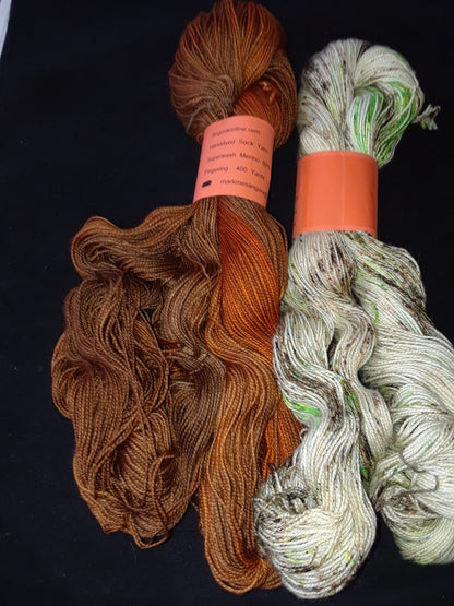 Hand dyed Sock Yarn, Super Wash 80% Merino & 20% Nylon Yarn, 400 Yd image 0