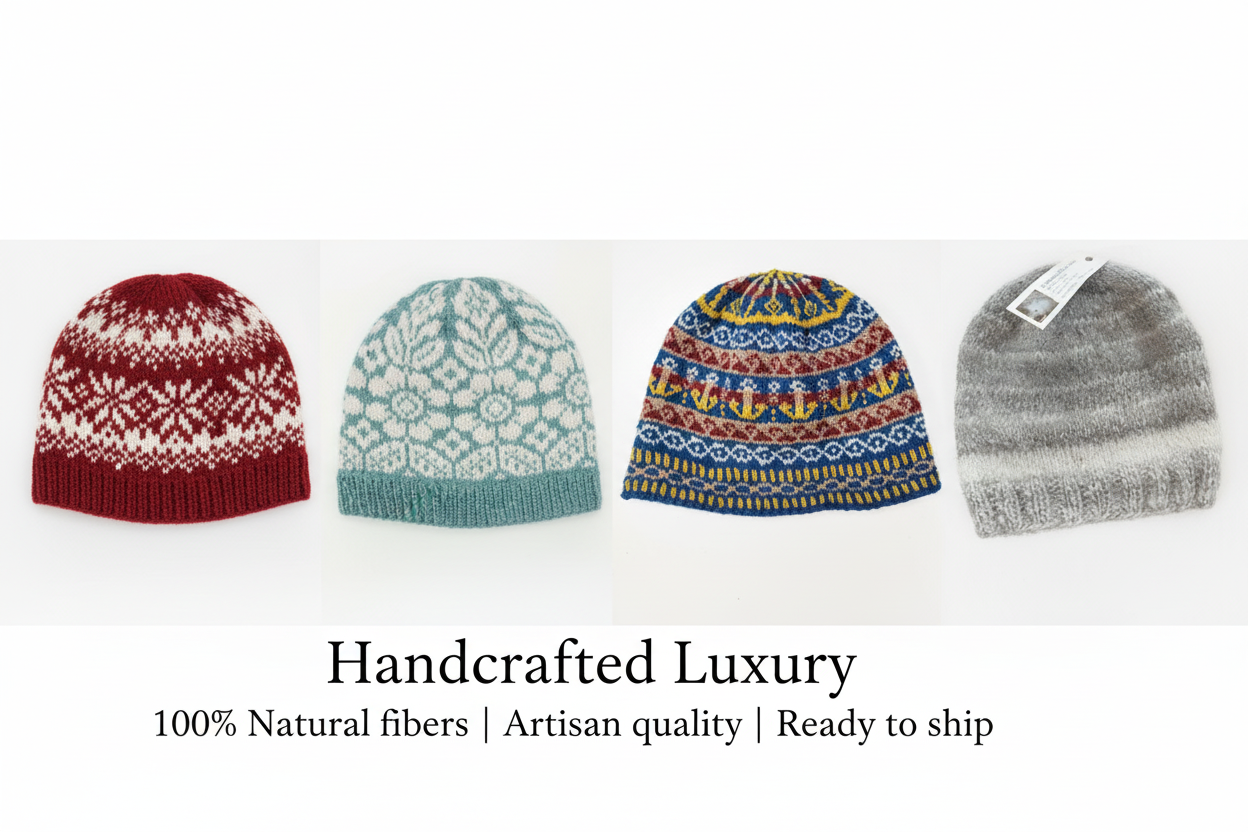 Handcrafted hats collection banner