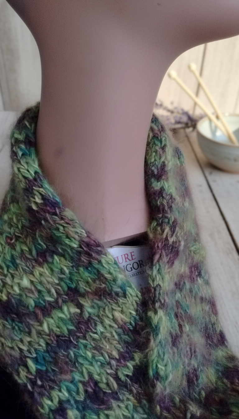 Hand crafted 100% angora cowl