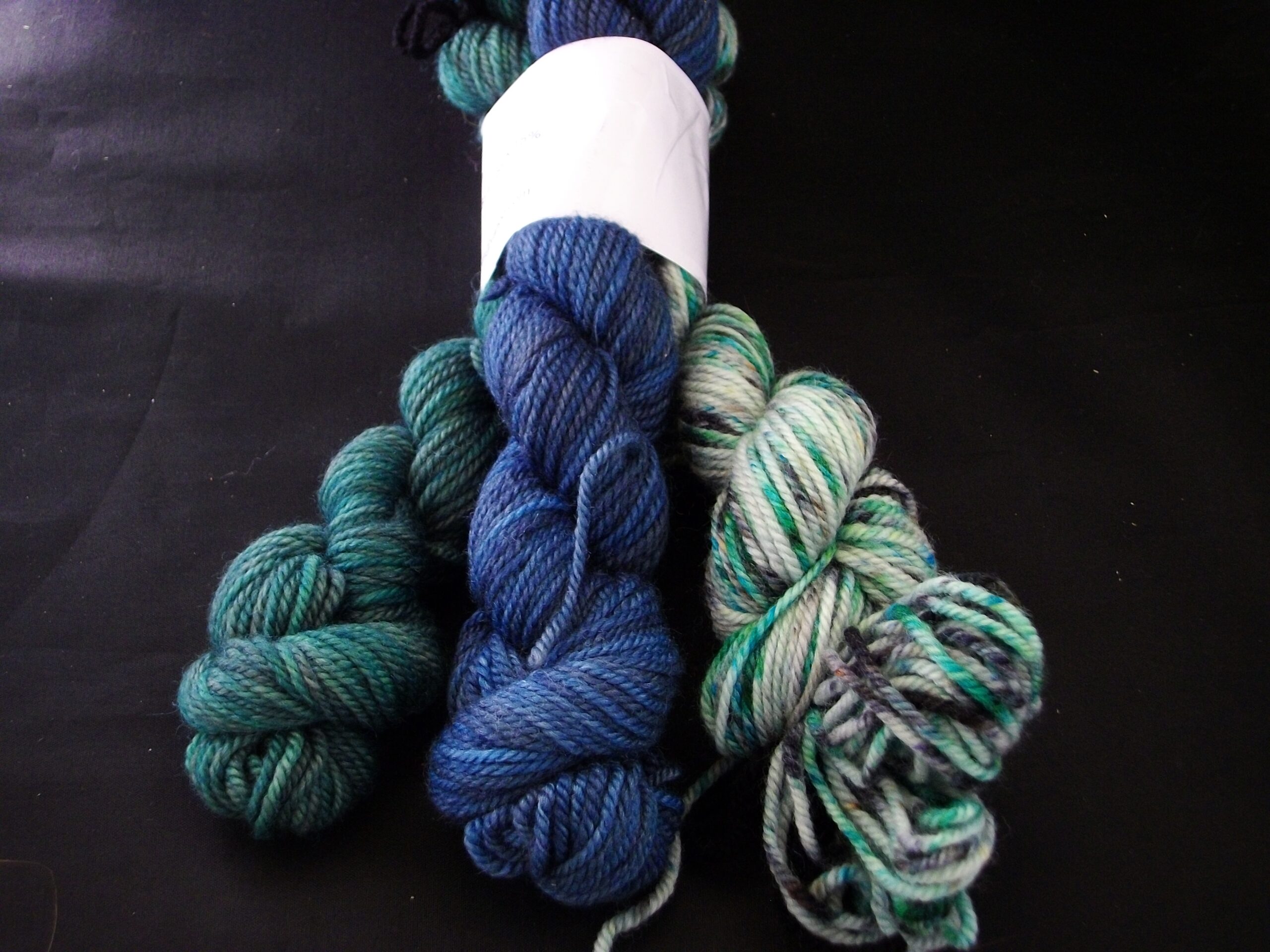 Hand Dyed 85/ 15 Polwarth wool/ Silk Yarn – 300 yd bundles, D.K.